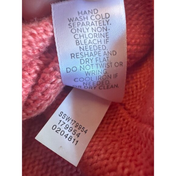 J.Jill Womens 2X Coral Knit Sweater 3/4 Sleeve Slouchy Minimalist Cotton Blend - Picture 4 of 5